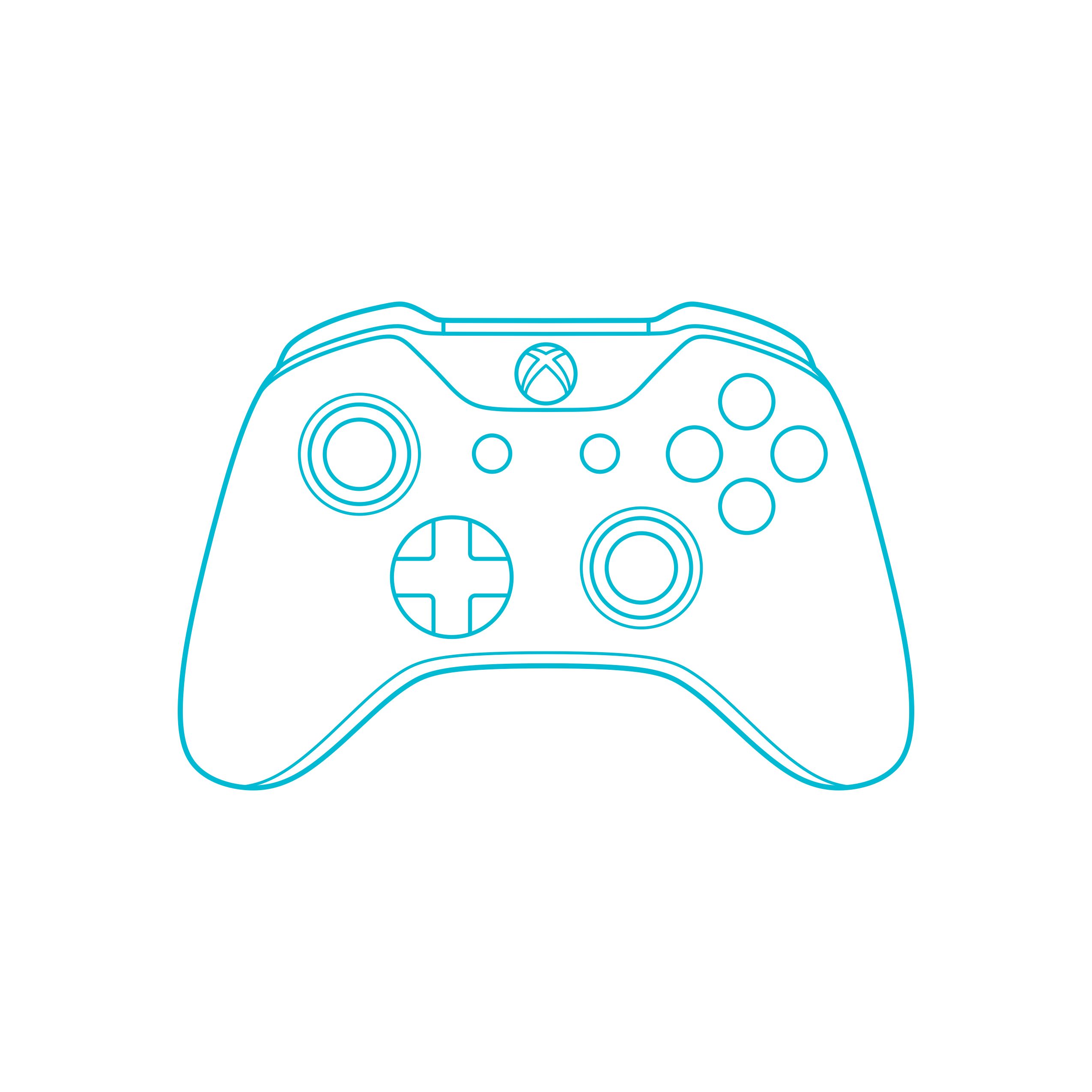 Digital Video Game Controllers Xbox One Controller Simple Outline Drawing Svg Vector Free Vectors